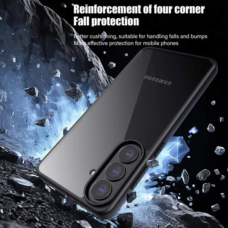 For Samsung Galaxy S26 Case Shockproof Slim Hard PC+Soft TPU Phone Cover - Orange