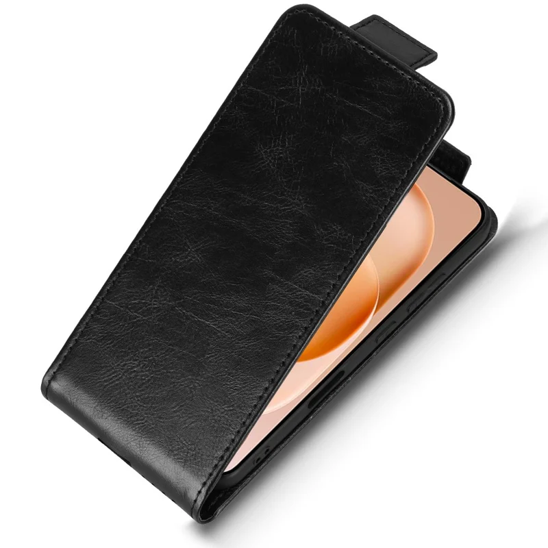 Étui support pour Honor Magic8 Pro Air 5G, étui à rabat vertical magnétique en cuir avec porte-cartes - Noir