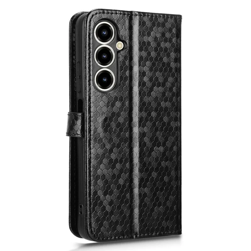Étui portefeuille pour ZTE nubia V80 Max 4G avec motif à pois, housse en cuir PU avec impression de points et dragonne - Noir