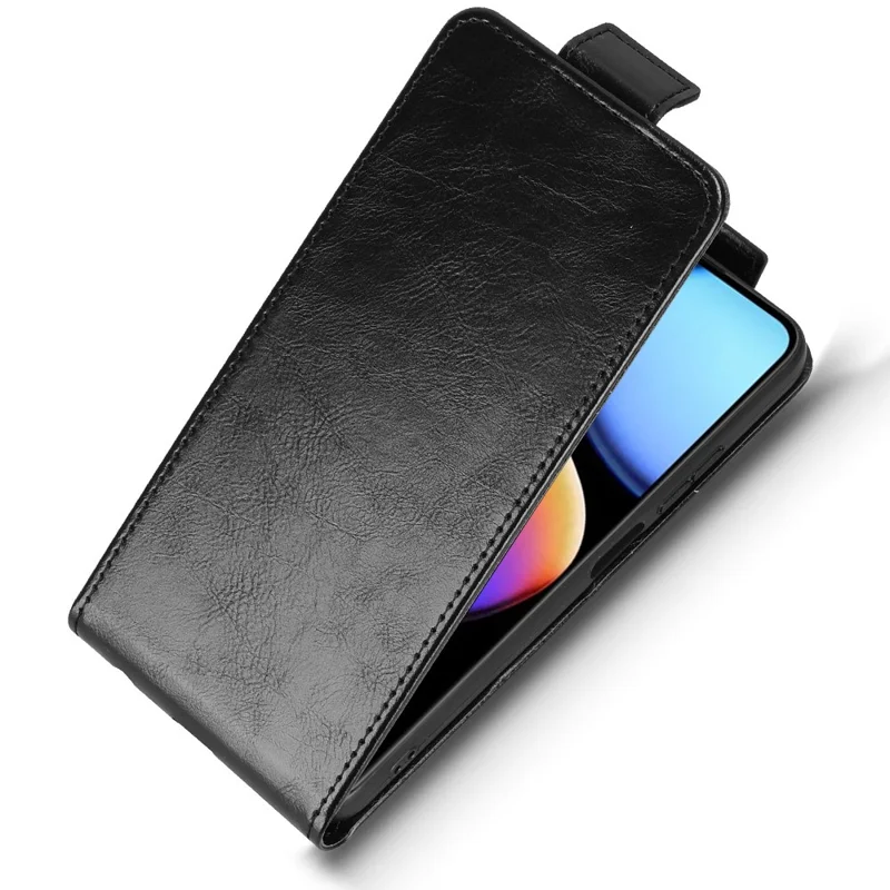 Étui support pour ZTE nubia V80 Max 4G, étui à rabat vertical magnétique en cuir pour téléphone avec porte-cartes - Noir