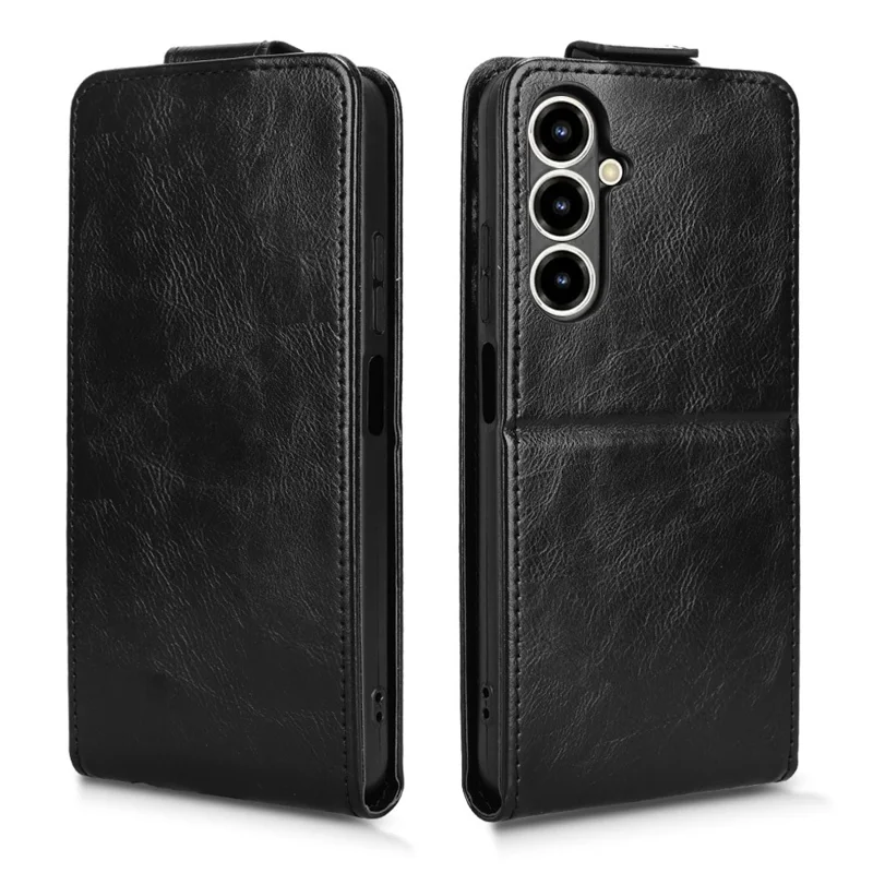 Étui support pour ZTE nubia V80 Max 4G, étui à rabat vertical magnétique en cuir pour téléphone avec porte-cartes - Noir
