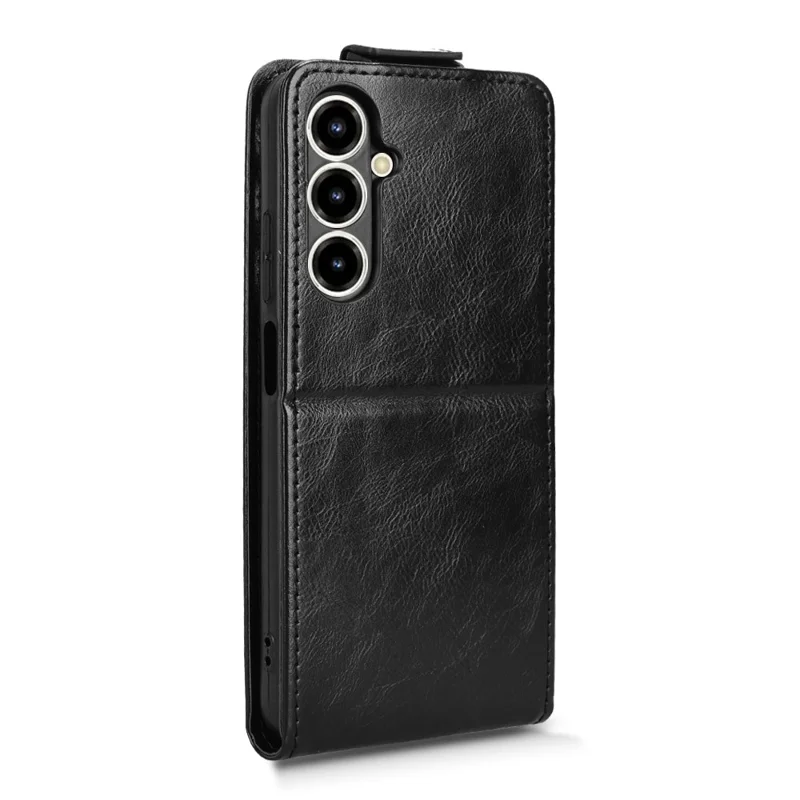 Étui support pour ZTE nubia V80 Max 4G, étui à rabat vertical magnétique en cuir pour téléphone avec porte-cartes - Noir