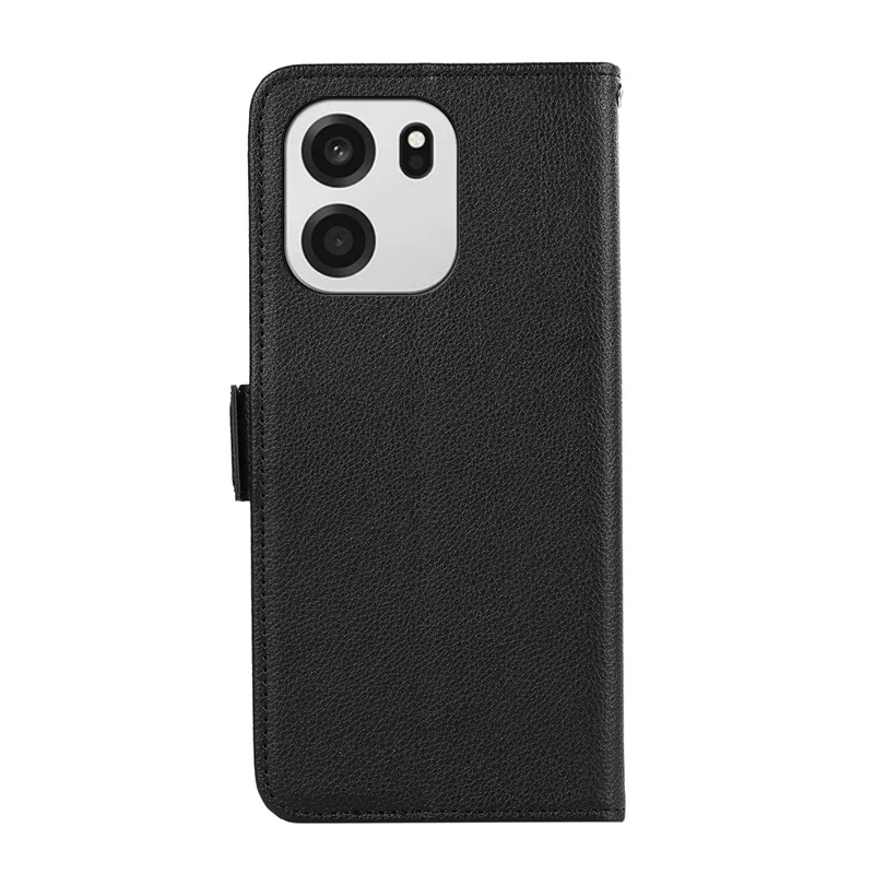 ABEEL For OnePlus Turbo 6 5G  /  6V 5G Case Litchi Texture Leather RFID Blocking Phone Cover - Black
