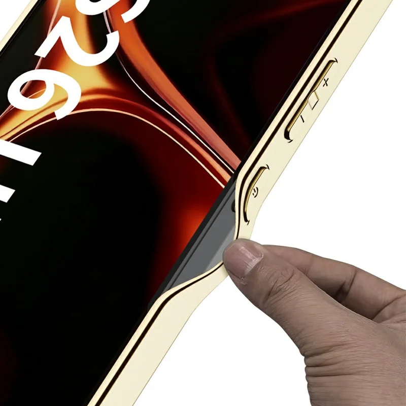 GKK Für Samsung Galaxy S26 Ultra Tasche Hirschmuster Verchromter Rahmen Leder TPU PC Handyhülle - Kohlefaser-Optik