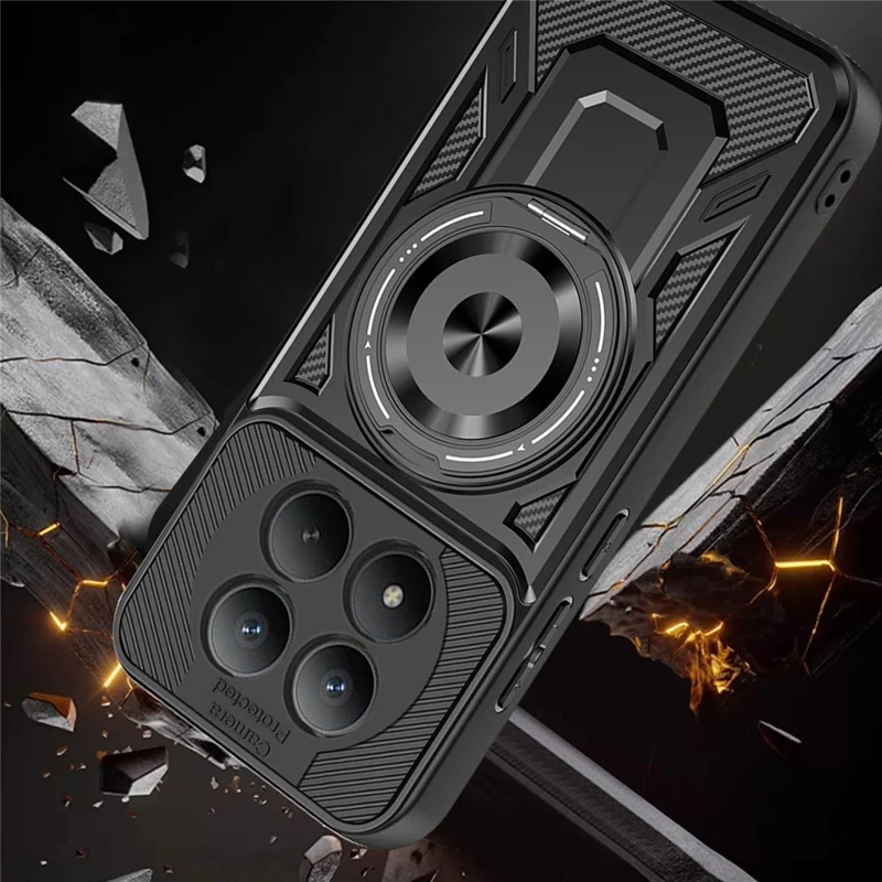 Magnetic Case For Xiaomi Poco M8 Pro 5G  /  Redmi Note 15 Pro+ 5G (Global) Rotating Kickstand TPU + PC Phone Cover - Sapphire