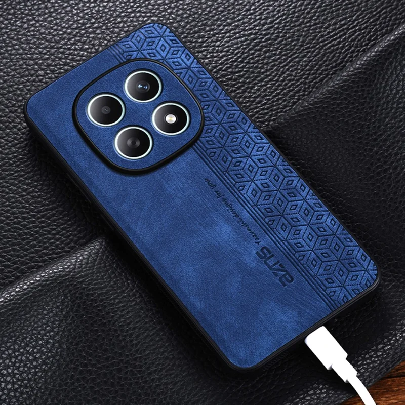 Capa AZNS para Xiaomi Redmi Note 15 4G (Global) em Couro PU com Revestimento TPU, Capa Protetora para Telemóvel - Castanho