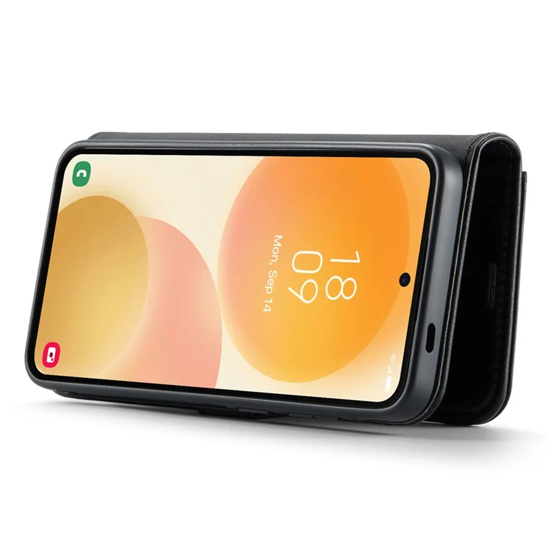 DG.MING für Samsung Galaxy A57 5G Tasche Abnehmbare Brieftasche Ständer Geteilte Ledertasche - Schwarz