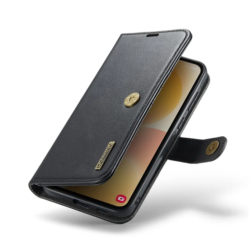 DG.MING für Samsung Galaxy A57 5G Tasche Abnehmbare Brieftasche Ständer Geteilte Ledertasche - Schwarz