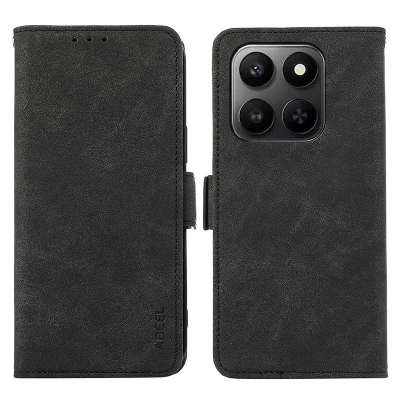 ABEEL PU Leather Case For Honor X7d 5G  /  X7d 4G  /  400 Smart 4G  /  400 Smart 5G Folio Stand View RFID Blocking Phone Cover - Black