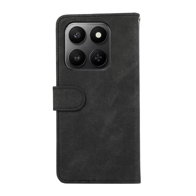 ABEEL Leather Case For Honor X7d 5G  /  X7d 4G  /  400 Smart 4G  /  400 Smart 5G Color Splicing Flip Phone Cover RFID Blocking - Black