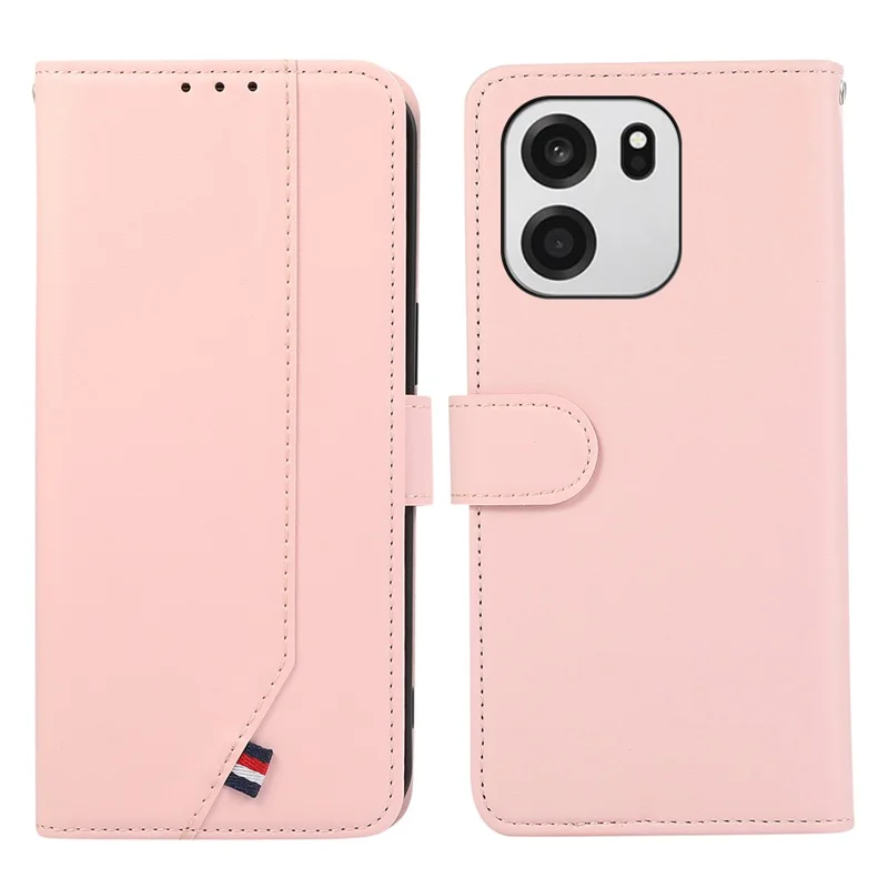 Voor OnePlus Turbo 6 5G / 6V 5G Hoesje met RFID-blokkering Flip Leren Telefoonhoes - Roze