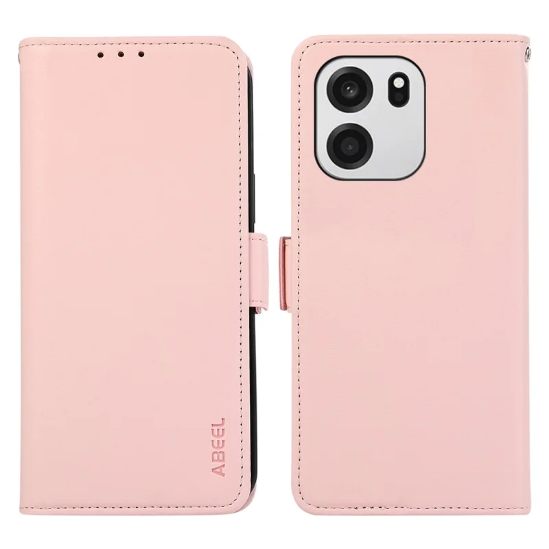 ABEEL For OnePlus Turbo 6 5G  /  6V 5G Case Leather Phone Cover with RFID Blocking Wallet - Pink