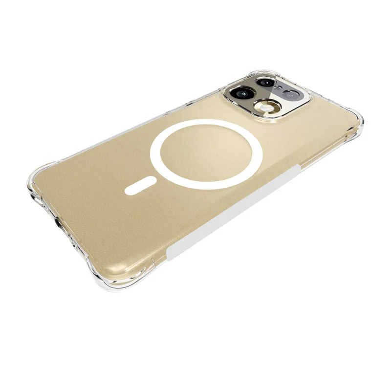 Köp i stort för Realme 16 Pro+ 5G Magnetisk TPU-hölster Mot fall Skärmrygg - Transparent