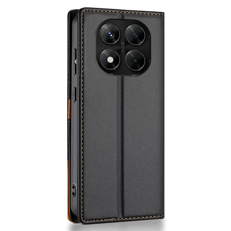 N.BEKUS P3 For Xiaomi Redmi Note 15 Pro+ 5G (Global)  /  Poco M8 Pro 5G Case RFID Blocking Wallet Stand PU Leather Flip Phone Cover - Black