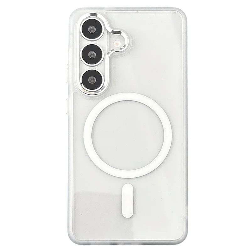 For Samsung Galaxy S26 Magnetic Case Anti-Drop TPU + PC Phone Cover - White