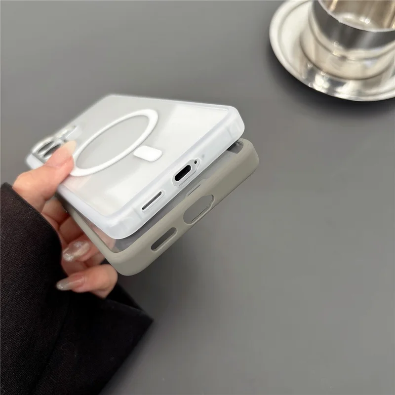 For Samsung Galaxy S26+ Magnetic Case Anti-Drop TPU + PC Phone Cover - White