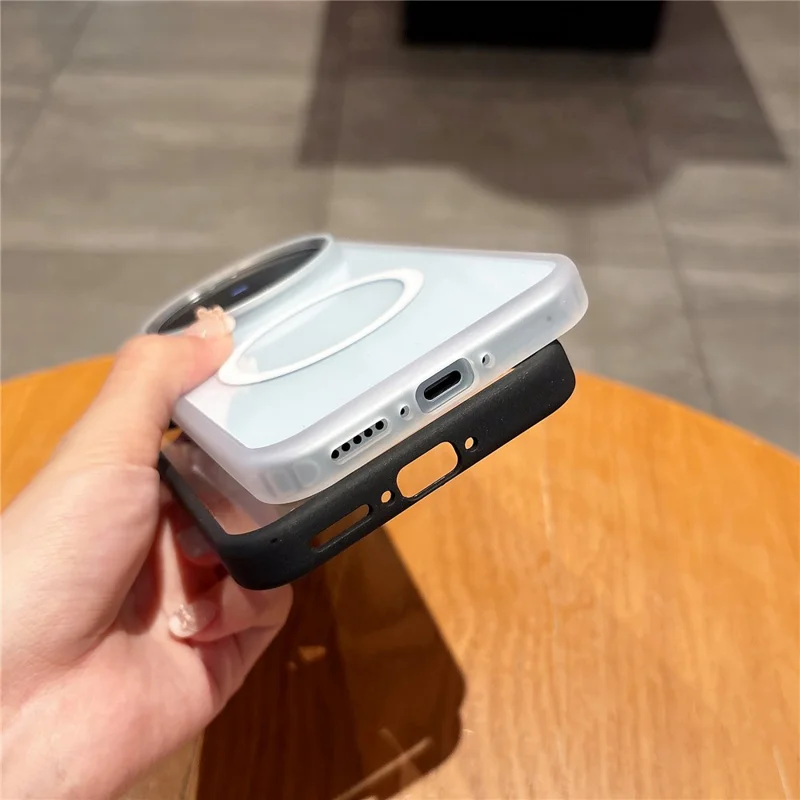 For vivo X300 5G Magnetic Case Anti-Drop TPU + PC Phone Cover - White