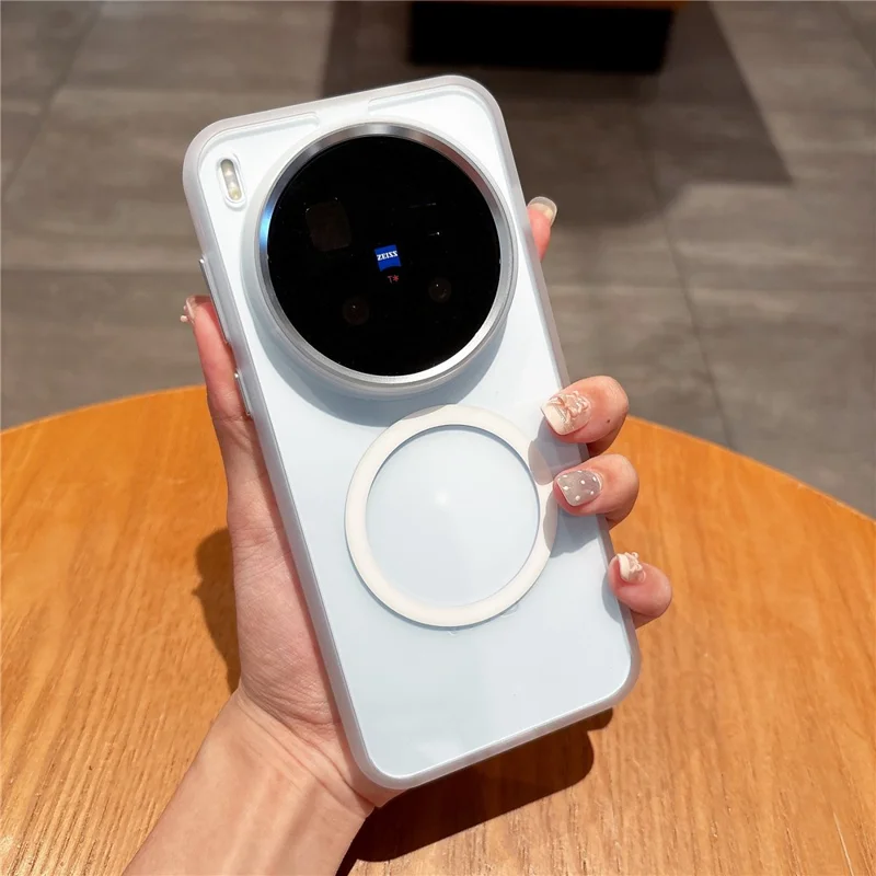 For vivo X300 5G Magnetic Case Anti-Drop TPU + PC Phone Cover - White