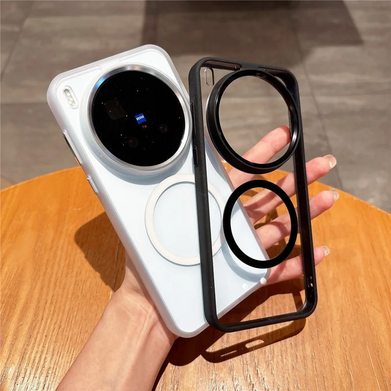 For vivo X300 5G Magnetic Case Anti-Drop TPU + PC Phone Cover - White