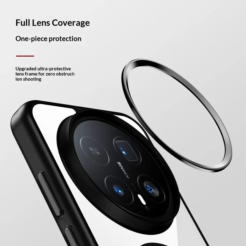 For Honor Magic8 5G Magnetic Case Anti-Drop TPU + PC Phone Cover - Black