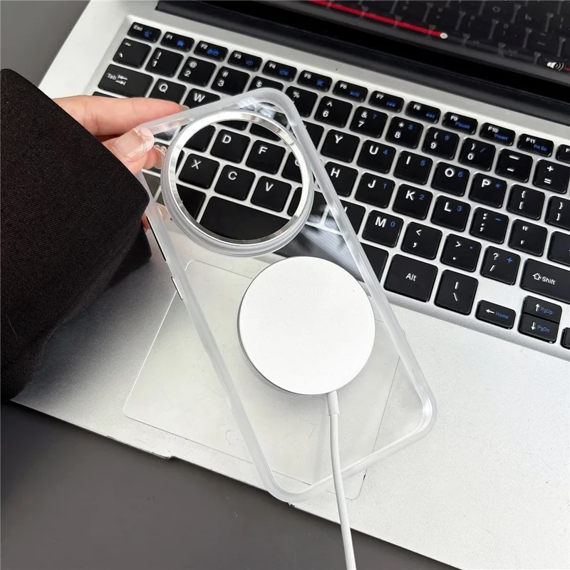 For Honor Magic8 5G Magnetic Case Anti-Drop TPU + PC Phone Cover - Black