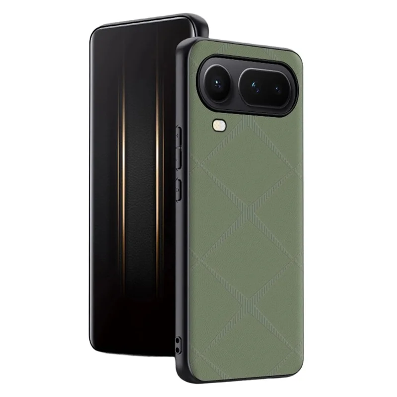 For Honor Magic8 Pro Air 5G Case X-Patterned TPU PU Leather PC Anti-Drop Phone Cover - Green