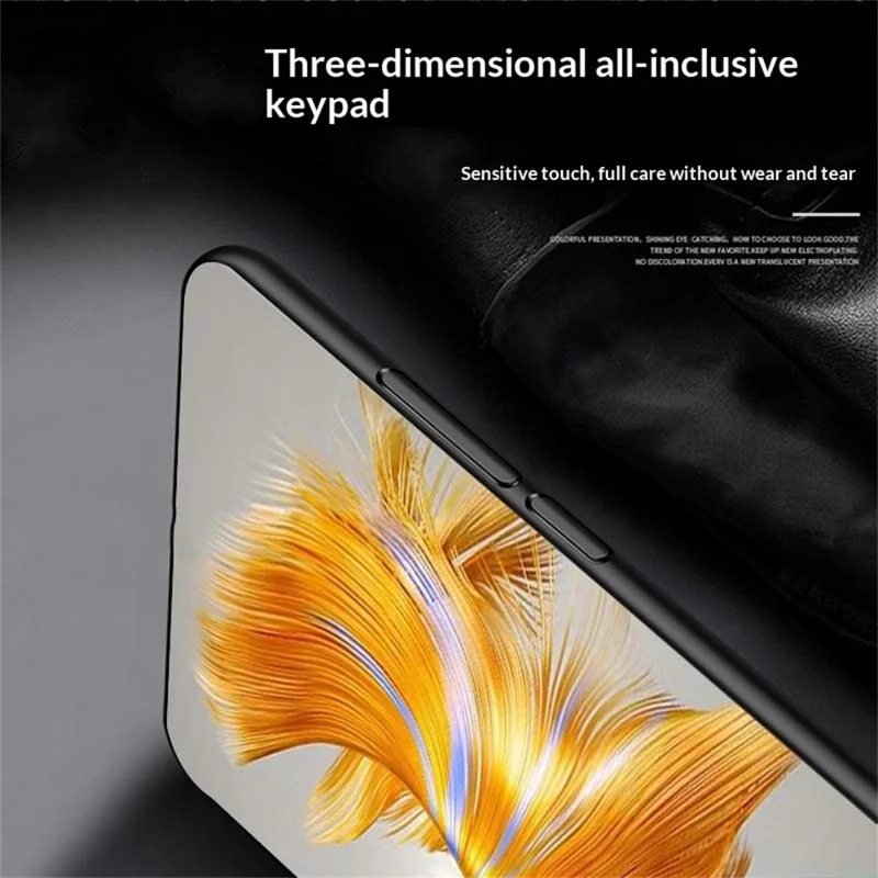 For ZTE nubia RedMagic 11 Air 5G Case Silk-Textured PU Leather Coated PC TPU Protective Phone Back Cover - Gold