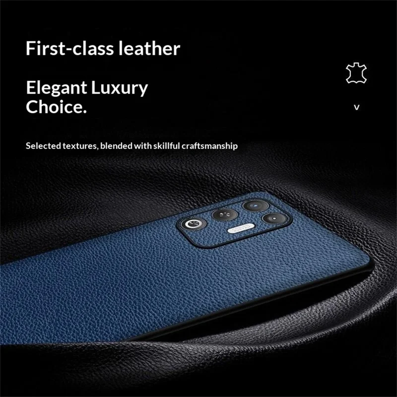 For ZTE nubia RedMagic 11 Air 5G Case Litchi Texture PU Leather Coated PC + TPU Protective Phone Back Cover - Blue