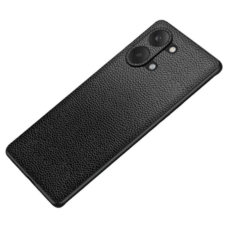 For Xiaomi Redmi Turbo 5 Max 5G Case Litchi Texture PU Leather Coated PC + TPU Protective Phone Back Cover - Black