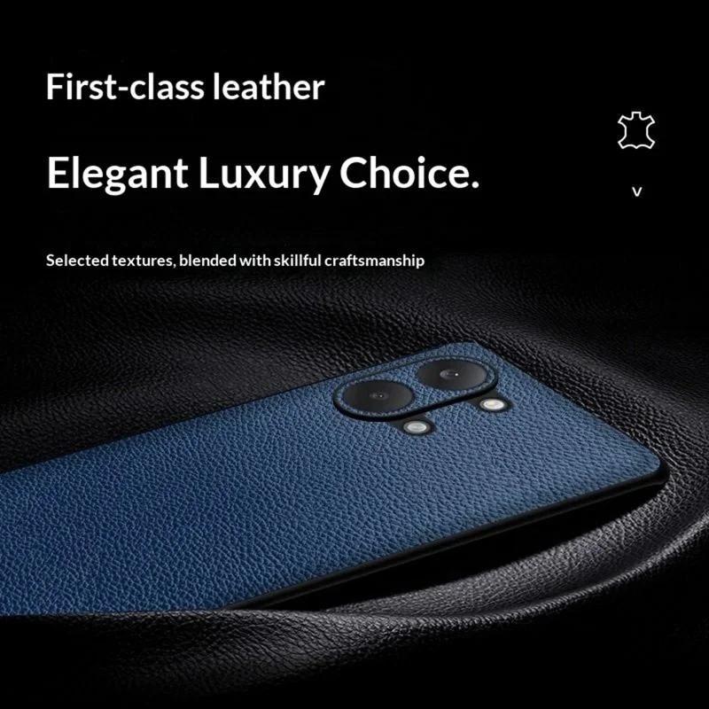 For Xiaomi Redmi Turbo 5 Max 5G Case Litchi Texture PU Leather Coated PC + TPU Protective Phone Back Cover - Black