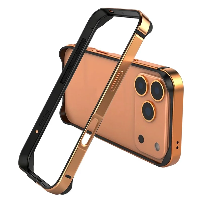 Für iPhone 17 Pro Bumper Case Aluminiumlegierung TPU Anti-Drop Schutzhülle - Orange