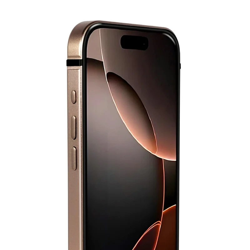 Étui magnétique en alliage d'aluminium pour iPhone 16 Pro, compatible MagSafe, housse anti-choc - Or désert