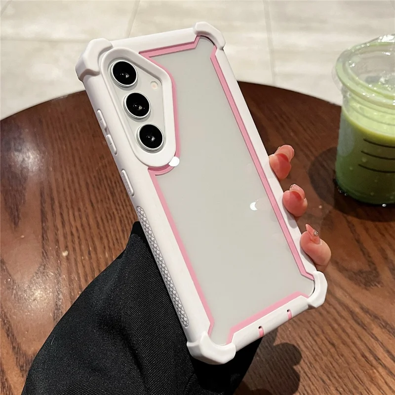 For Samsung Galaxy S26 Case Clear Detachable 2 in 1 Shockproof TPU + PC Phone Back Cover - Pink