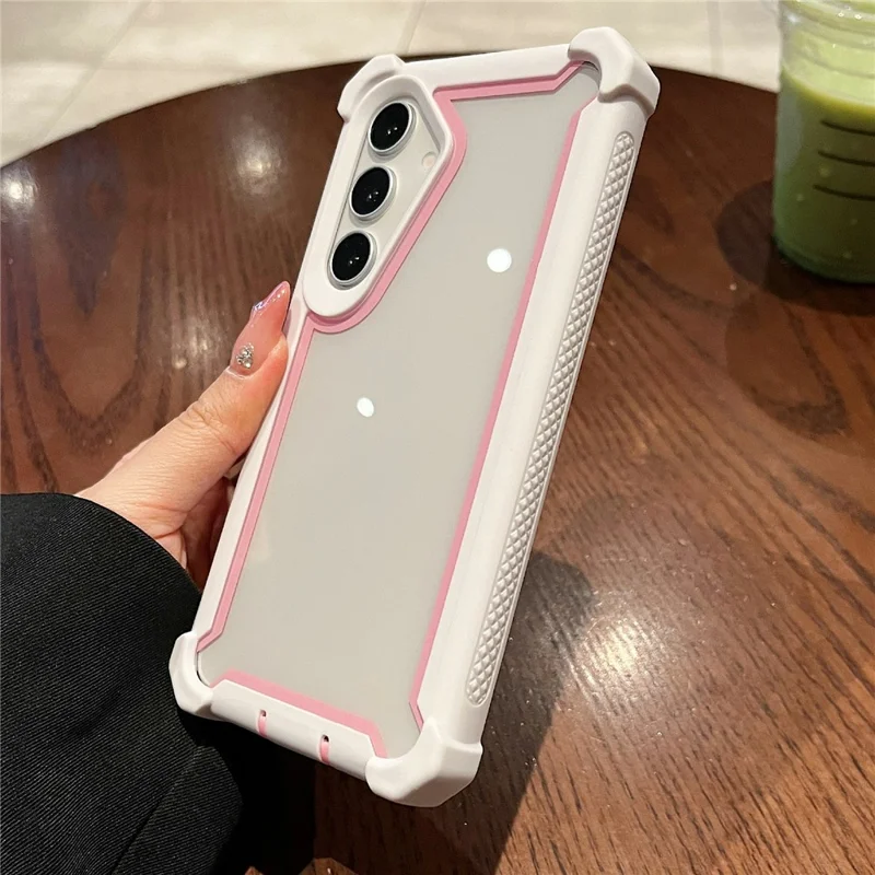 For Samsung Galaxy S26 Case Clear Detachable 2 in 1 Shockproof TPU + PC Phone Back Cover - Pink