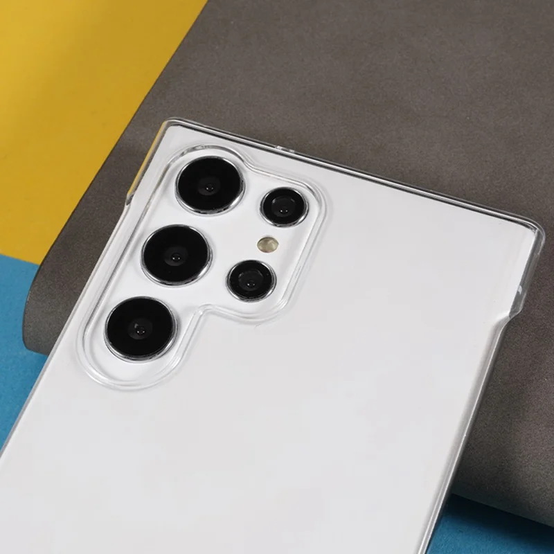 For Samsung Galaxy S26 Ultra Case Frameless Hard PC Phone Cover Large Cutouts - Transparent