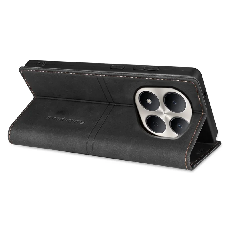 For Xiaomi Redmi Note 15 5G (Global)  /  Poco M8 5G Wallet Case Magnetic Closing Leather Phone Cover - Black