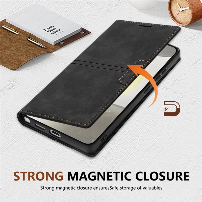 For Xiaomi Redmi Note 15 5G (Global)  /  Poco M8 5G Wallet Case Magnetic Closing Leather Phone Cover - Black