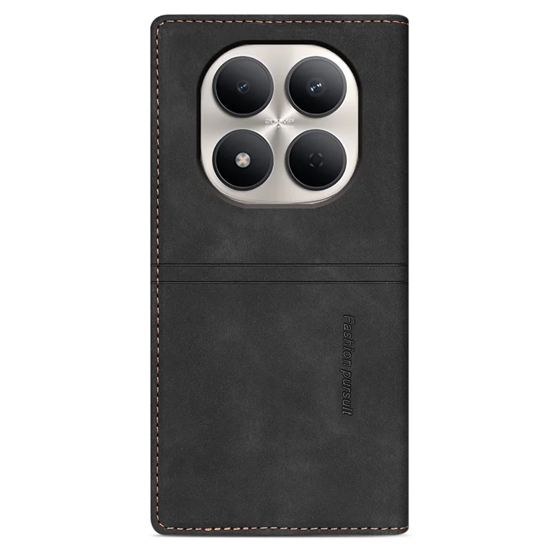 For Xiaomi Redmi Note 15 Pro 5G (Global) Wallet Case Magnetic Closing Leather Phone Cover - Black