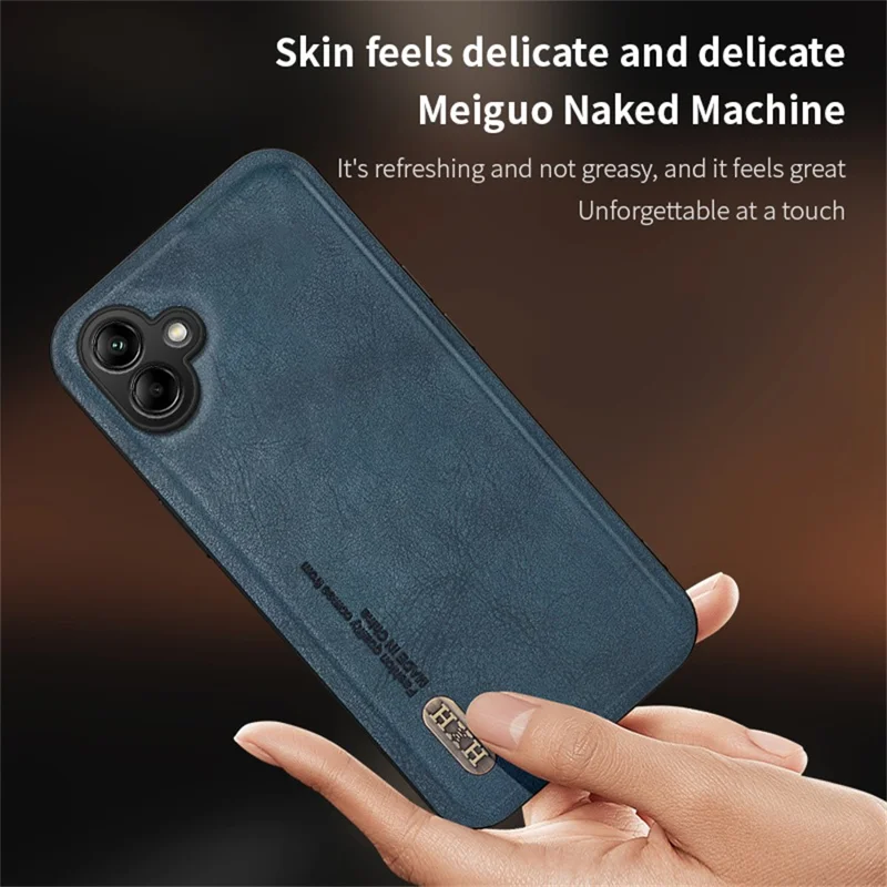 For Samsung Galaxy A07 4G Case Retro Texture Matte TPU + PU Leather Back Cover Support Magnetic Car Holder - Black