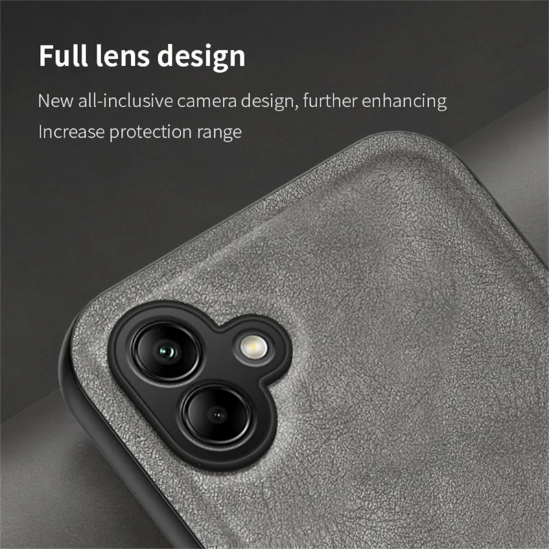 For Samsung Galaxy A07 4G Case Retro Texture Matte TPU + PU Leather Back Cover Support Magnetic Car Holder - Black