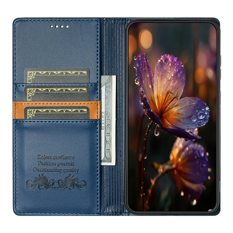 N.BEKUS P3 For Xiaomi Redmi Note 15 Pro 5G (Global) Case RFID Blocking Wallet Stand PU Leather Flip Phone Cover - Blue