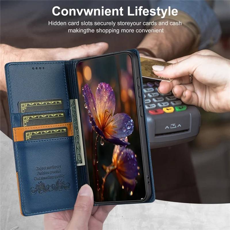 N.BEKUS P3 For Xiaomi Redmi Note 15 Pro 5G (Global) Case RFID Blocking Wallet Stand PU Leather Flip Phone Cover - Blue