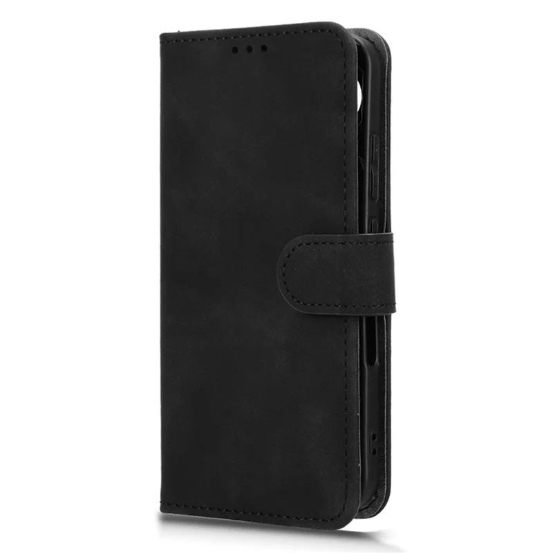 For Honor Magic8 Pro Air 5G Leather Case Skin Feel Anti Drop Wallet Stand Flip Phone Cover - Black