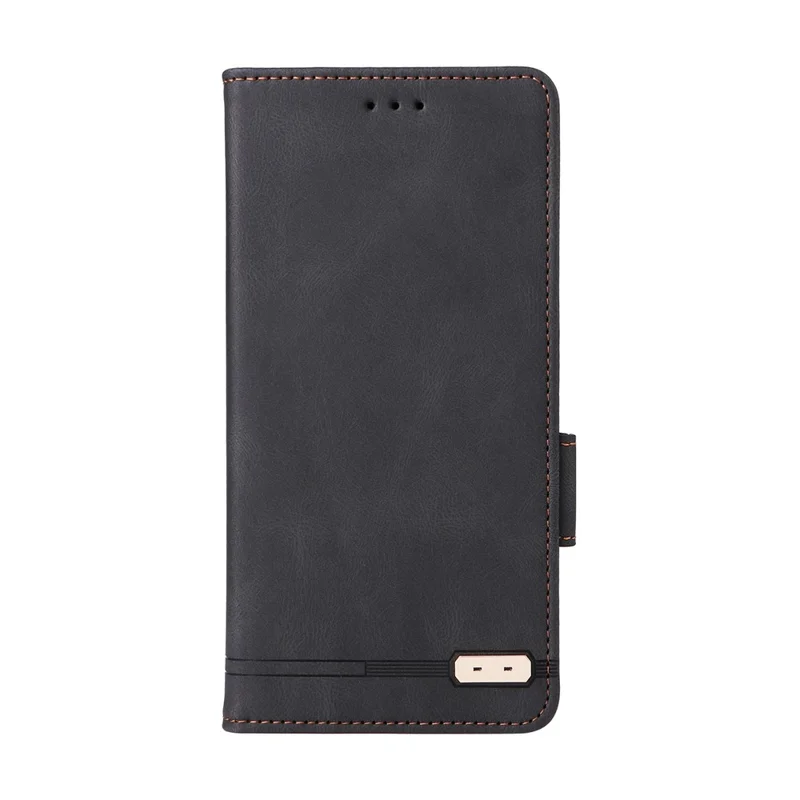 For Xiaomi Redmi Note 15 Pro+ 5G (Global)  /  Poco M8 Pro 5G Case Leather Wallet Flip Phone Cover with Hardware Decor - Black