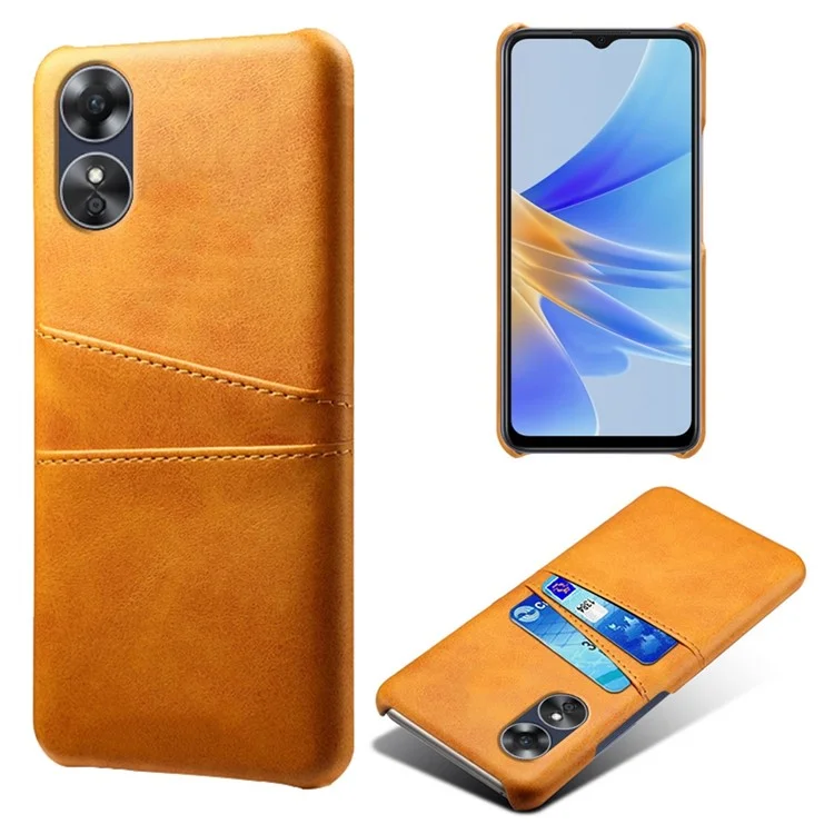 Pour le Boîtier de Téléphone Portable Oppo A17 4G Pour Les Emplacements à Double Carte - Orange