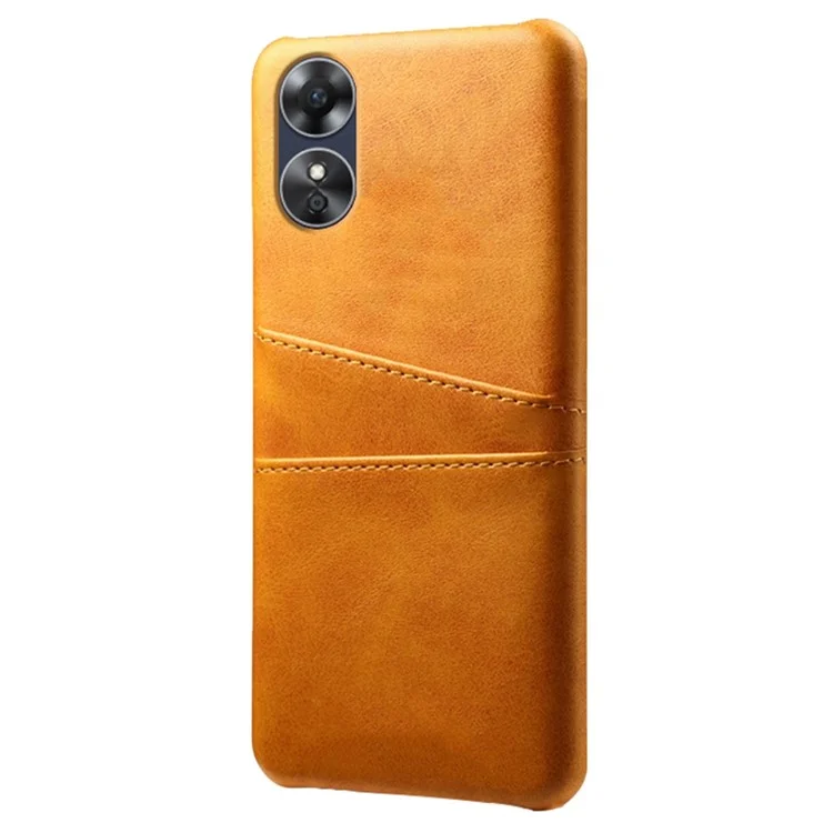 Pour le Boîtier de Téléphone Portable Oppo A17 4G Pour Les Emplacements à Double Carte - Orange