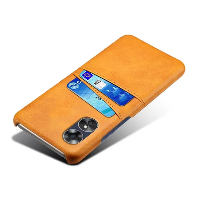 Pour le Boîtier de Téléphone Portable Oppo A17 4G Pour Les Emplacements à Double Carte - Orange