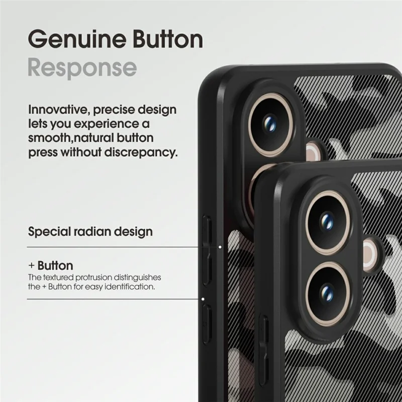 IBMRS Phone Case For vivo V60 Lite 4G  /  5G Soft TPU Frame Hard PC Back Anti-Fall Phone Cover - Artistic Camouflage