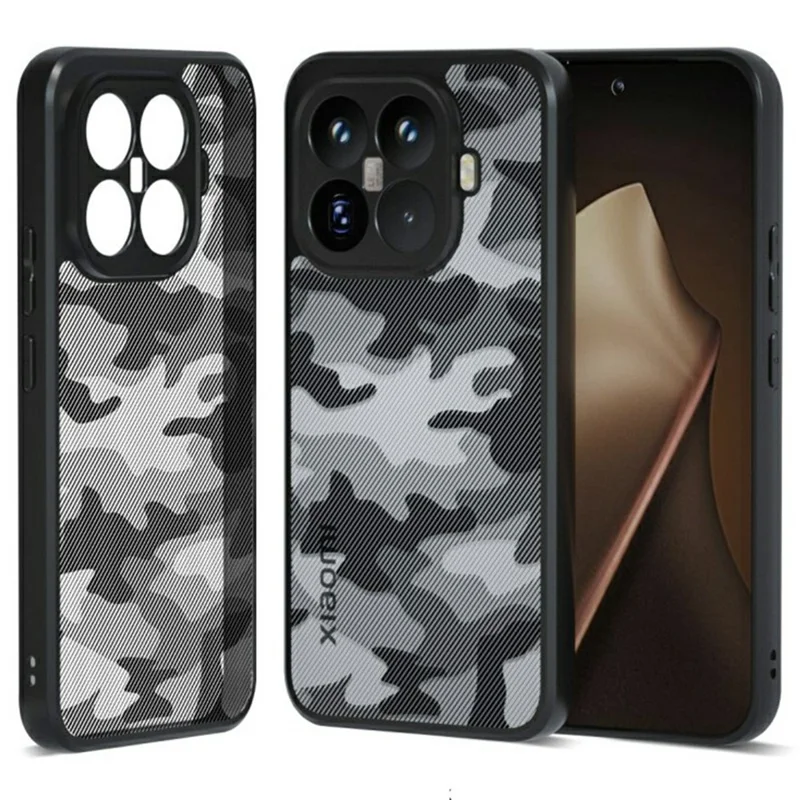 IBMRS For Xiaomi 15T Pro Case Soft TPU Frame Hard PC Back Anti-Fall Phone Cover - Artistic Camouflage