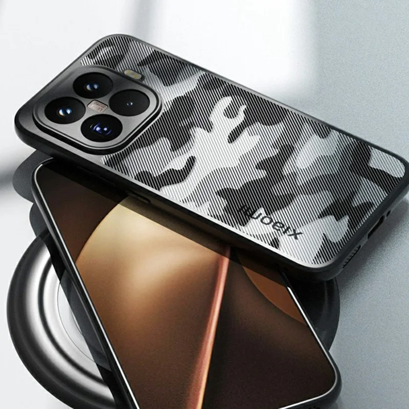 IBMRS For Xiaomi 15T Pro Case Soft TPU Frame Hard PC Back Anti-Fall Phone Cover - Artistic Camouflage